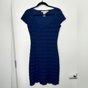 Max Studio Navy Cap Sleeve Dress